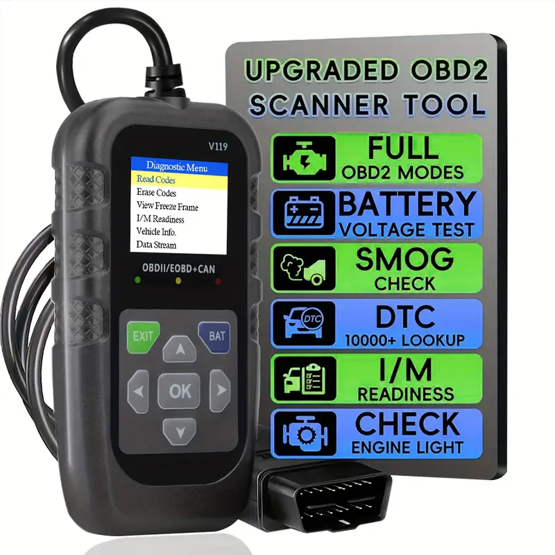 V119 OBD2 Scanner Code Reader  - Logic Analyzer Usb 评论和价格