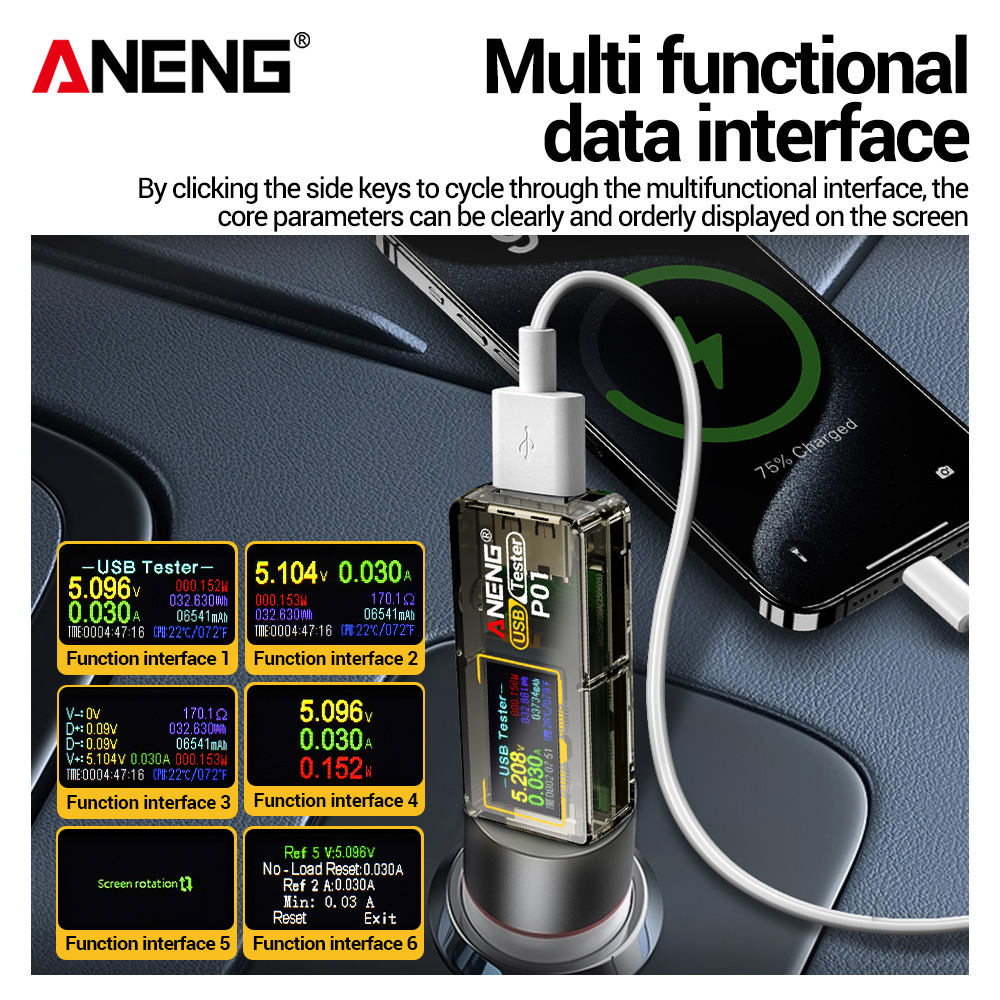 ANENG P01 USB Tester Voltmeter - Logic Analyzer Usb 评论和价格