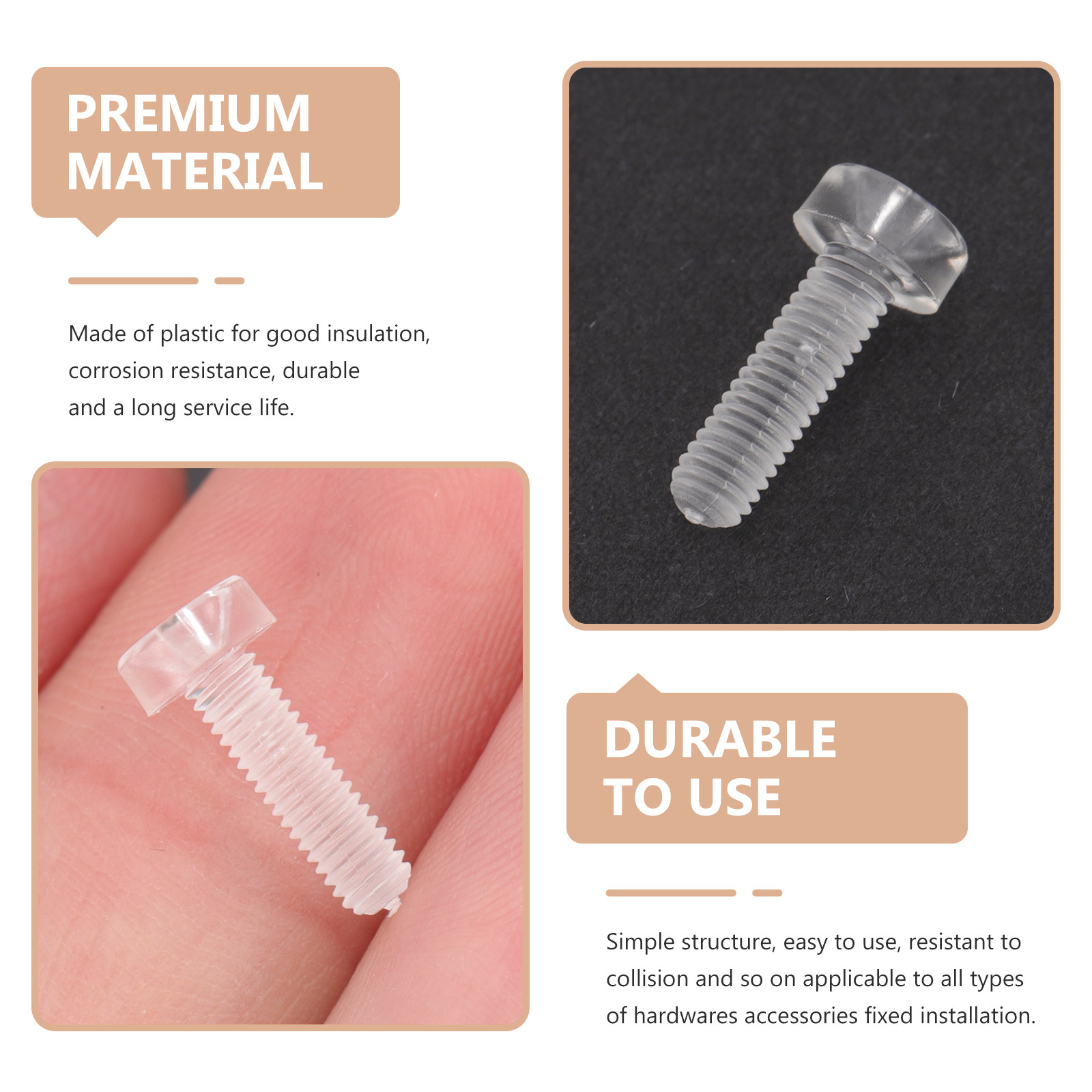 50Pcs Plastic Screws Round Hea - Diy Electronics Cabinet 评论和价格